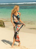 Printed Spaghetti Strap Cover Up - Trendsi - Flyclothing LLC