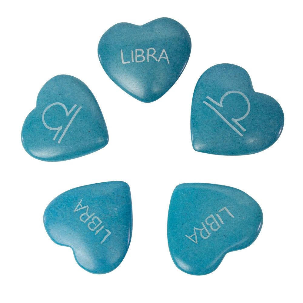 Zodiac Soapstone Hearts, Pack of 5: LIBRA - SMOLArt - Flyclothing LLC