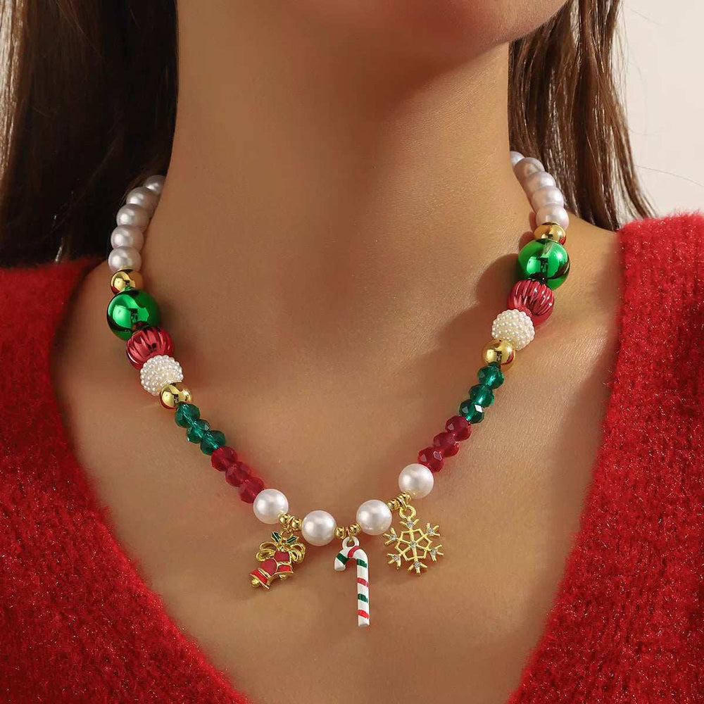 Christmas Acrylic Bead Charm Necklace - Trendsi - Flyclothing LLC
