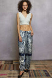 POL Floral Printed Woven Wide Leg Drawstring Pants - Trendsi - Flyclothing LLC