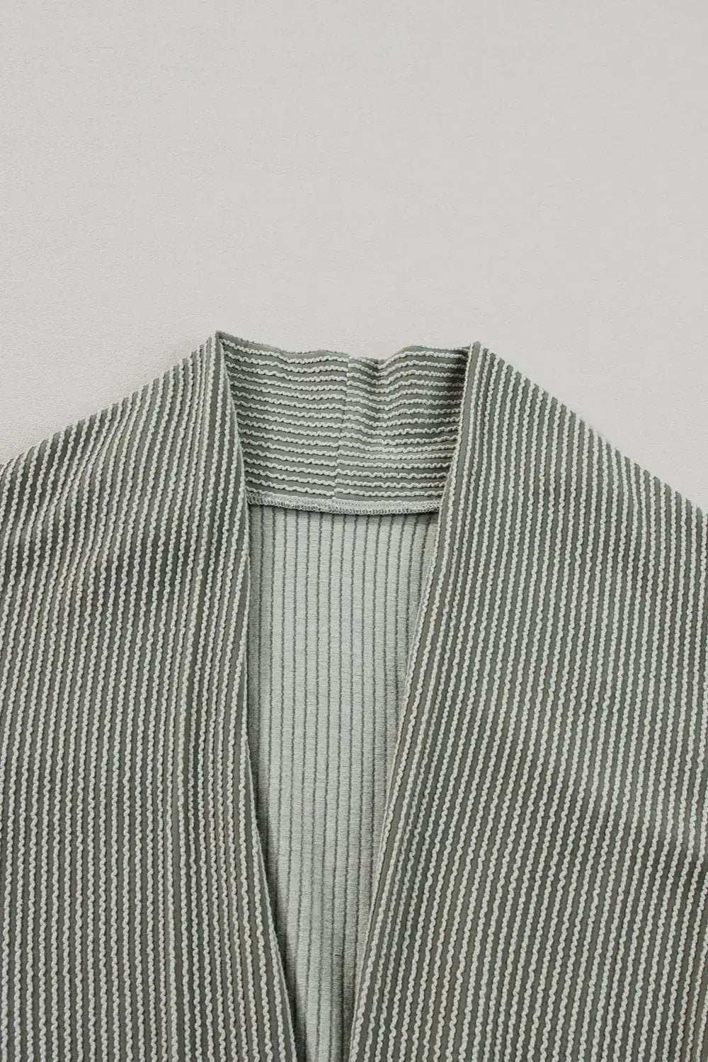 Textured Open Front Long Sleeve Cover Up - Trendsi - Flyclothing LLC