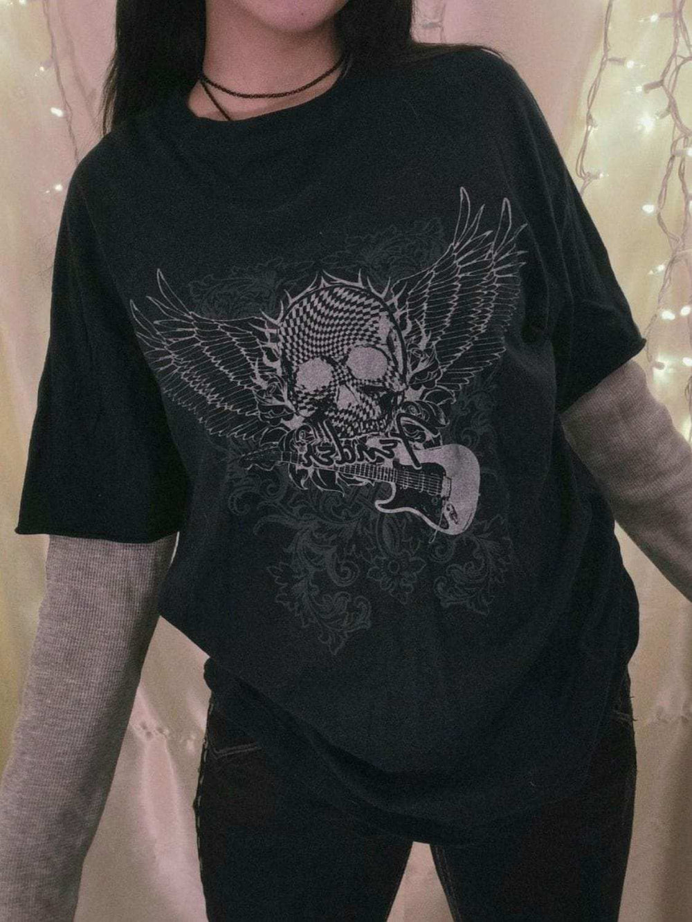 Graphic Round Neck Short Sleeve T-Shirt - Trendsi - Flyclothing LLC