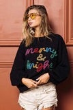 BiBi Tinsel Lettering Christmas Sweater - Trendsi - Flyclothing LLC