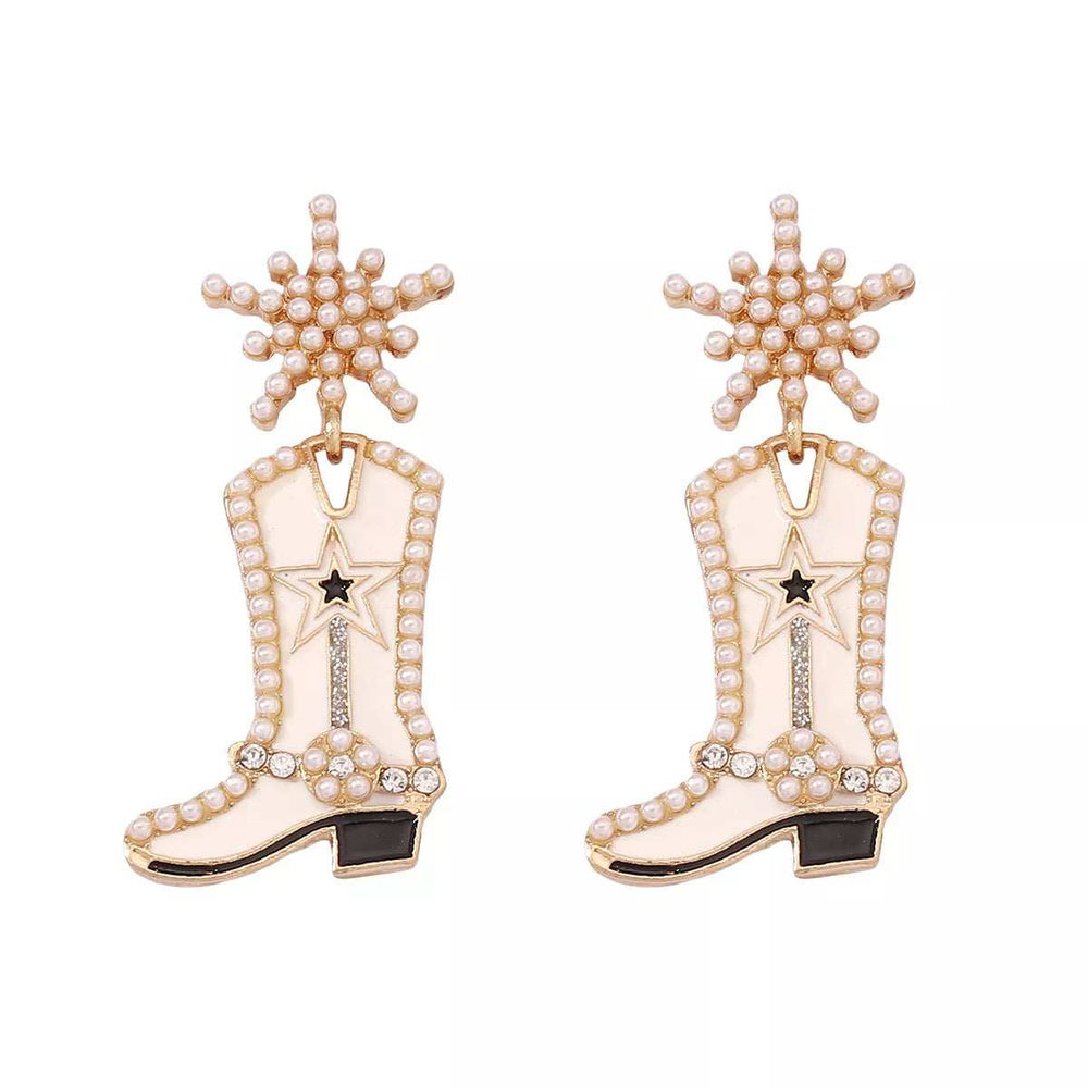 Cowgirl Boot Dangle Earrings - Trendsi - Flyclothing LLC