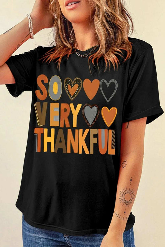 Letter Graphic Round Neck Short Sleeve T-Shirt - Trendsi - Flyclothing LLC
