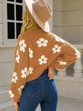 Angel Wings Flower Open Front Long Sleeve Cardigan - Trendsi - Flyclothing LLC