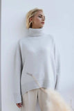 Basic Bae Turtleneck Dropped Shoulder Long Sleeve Sweater - Trendsi - Flyclothing LLC