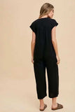 Annie Wear Button Detail Wide Leg Jumpsuit with Pockets - Trendsi - Flyclothing LLC