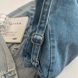 Adjustable Strap Denim Shoulder Bag - Trendsi - Flyclothing LLC