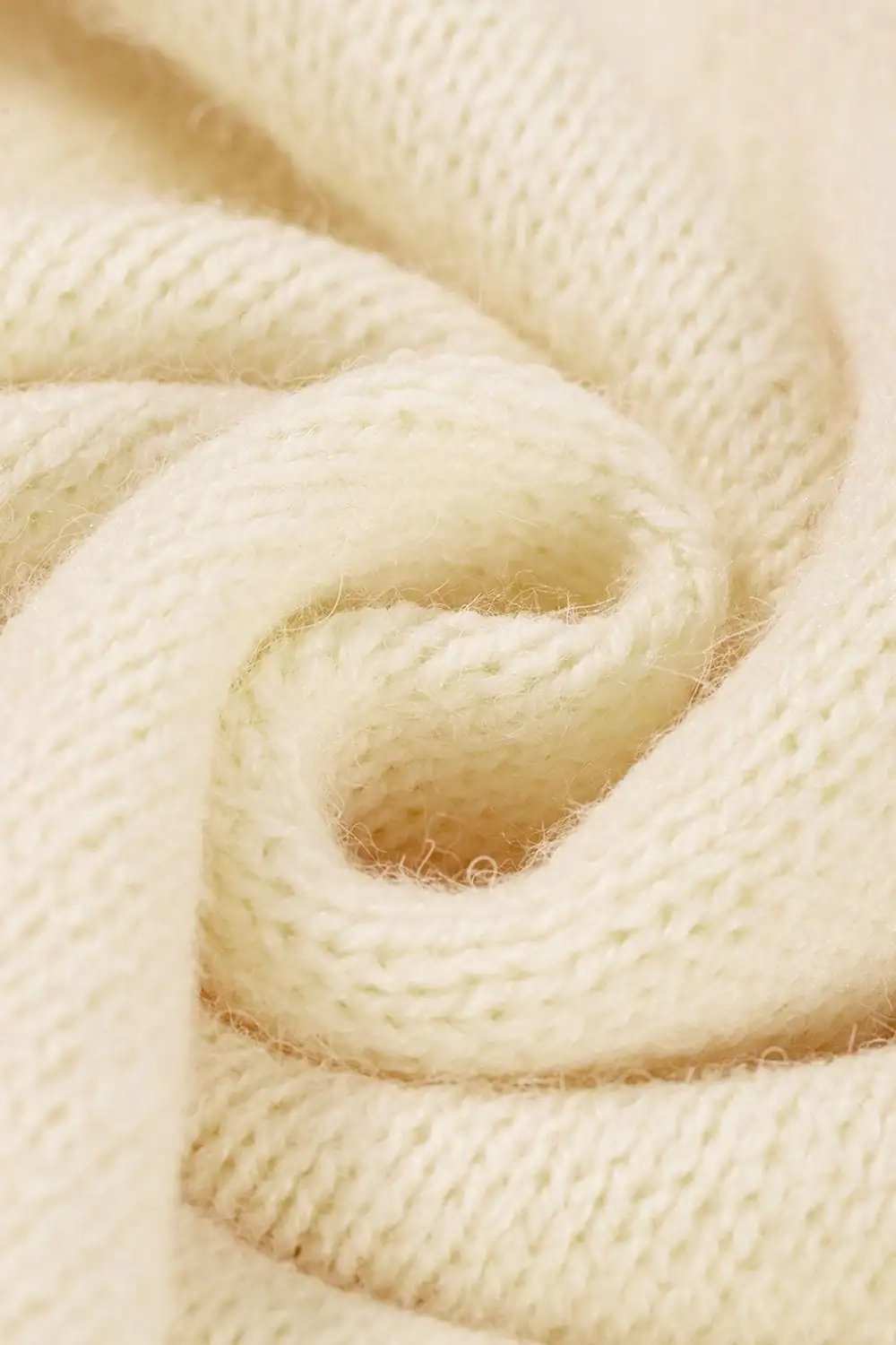 Openwork Wavy Striped Round Neck Sweater - Trendsi - Flyclothing LLC