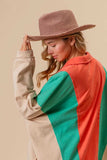 BiBi Colorblock Exposed Seam French Terry Sweatshirt - Trendsi - Flyclothing LLC