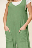 Double Take Full Size Texture Sleeveless Wide Leg Jumpsuit - Trendsi - Flyclothing LLC
