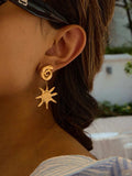 18K Gold-Plated Sun Drop Earrings - Trendsi - Flyclothing LLC