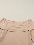 Off Shoulder Long Sleeve Slim Top - Trendsi - Flyclothing LLC