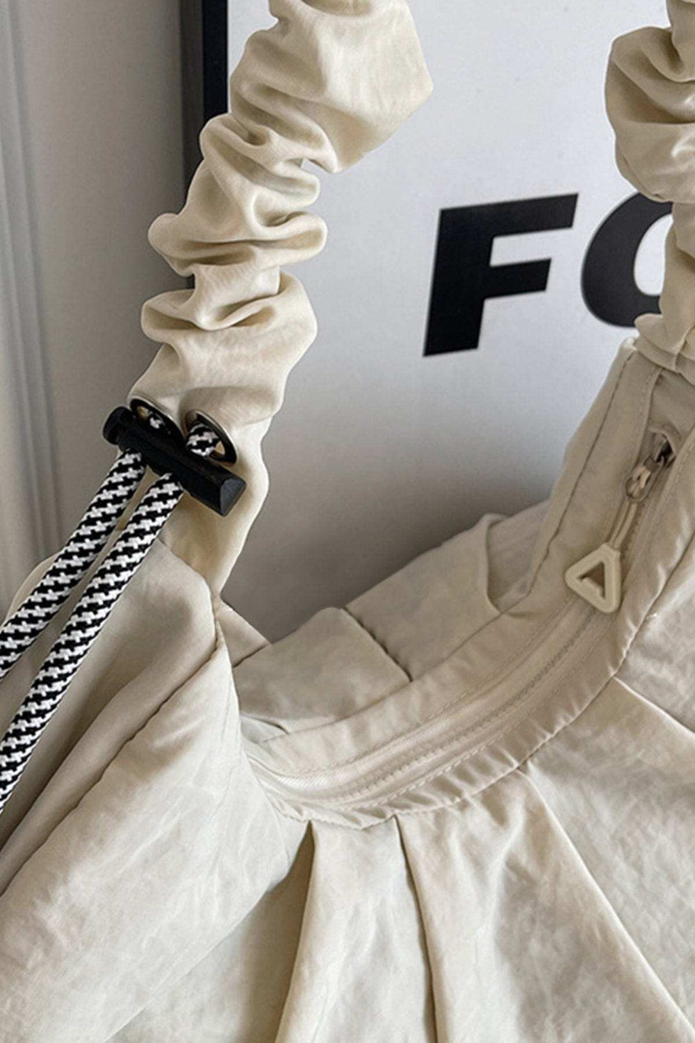 Drawstring Strap Ruched Crossbody Bag - Trendsi - Flyclothing LLC