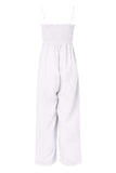 Smocked Spaghetti Strap Wide Leg Jumpsuit - Trendsi - Flyclothing LLC
