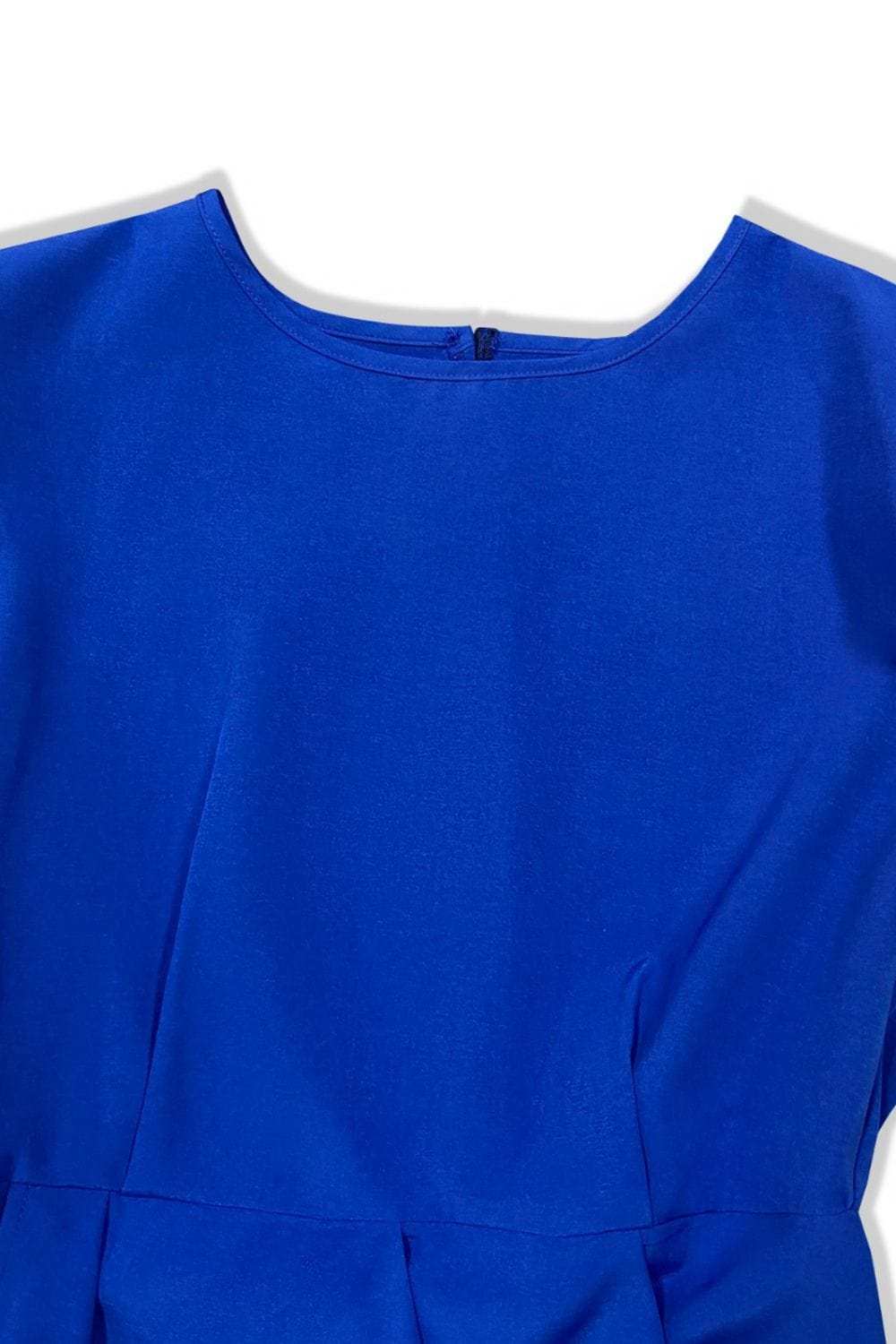 Round Neck Cap Sleeve Dress - Trendsi - Flyclothing LLC