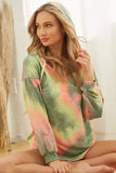 BiBi Tie Dye Terry Hoodie With Twill Tape Drawstring - Trendsi - Flyclothing LLC