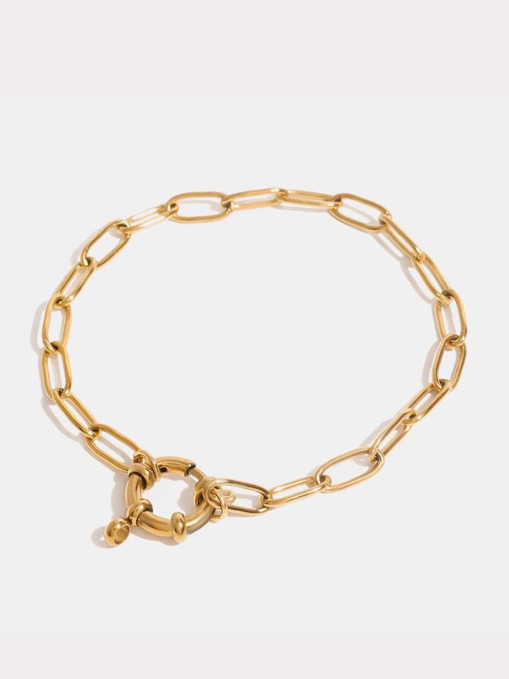 18K Gold-Plated Stainless Steel Chain Bracelet - Trendsi - Flyclothing LLC