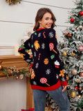 Christmas Element Round Neck Long Sleeve Sweater - Trendsi - Flyclothing LLC