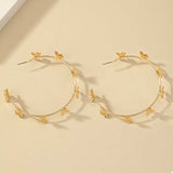 Butterfly Vine Hoop Earrings - Trendsi - Flyclothing LLC