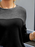 Round Neck Long Sleeve T-Shirt - Trendsi - Flyclothing LLC