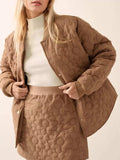 Textured Snap Down Outerwear - Trendsi - Flyclothing LLC