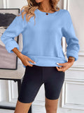 Ivy Lane Round Neck Long Sleeve Sweatshirt - Trendsi - Flyclothing LLC