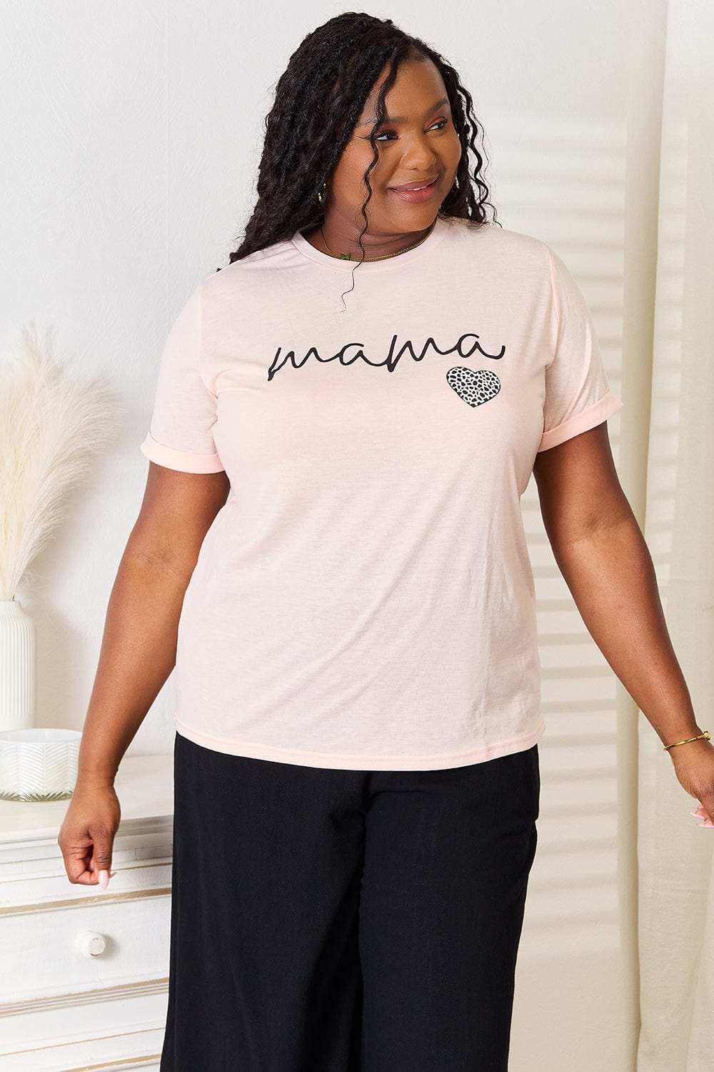 Simply Love MAMA Heart Graphic T-Shirt - Trendsi - Flyclothing LLC