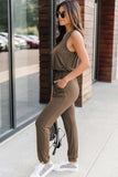 Drawstring Round Neck Sleeveless Jumpsuit - Trendsi - Flyclothing LLC