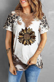 Sunflower Graphic Round Neck Short Sleeve T-Shirt - Trendsi - Flyclothing LLC