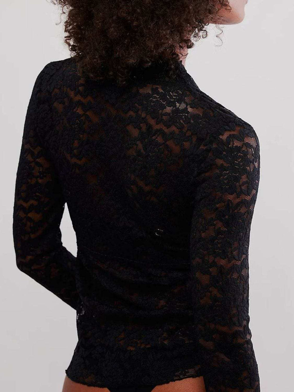 V-Neck Long Sleeve Lace Top - Trendsi - Flyclothing LLC