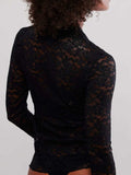 V-Neck Long Sleeve Lace Top - Trendsi - Flyclothing LLC