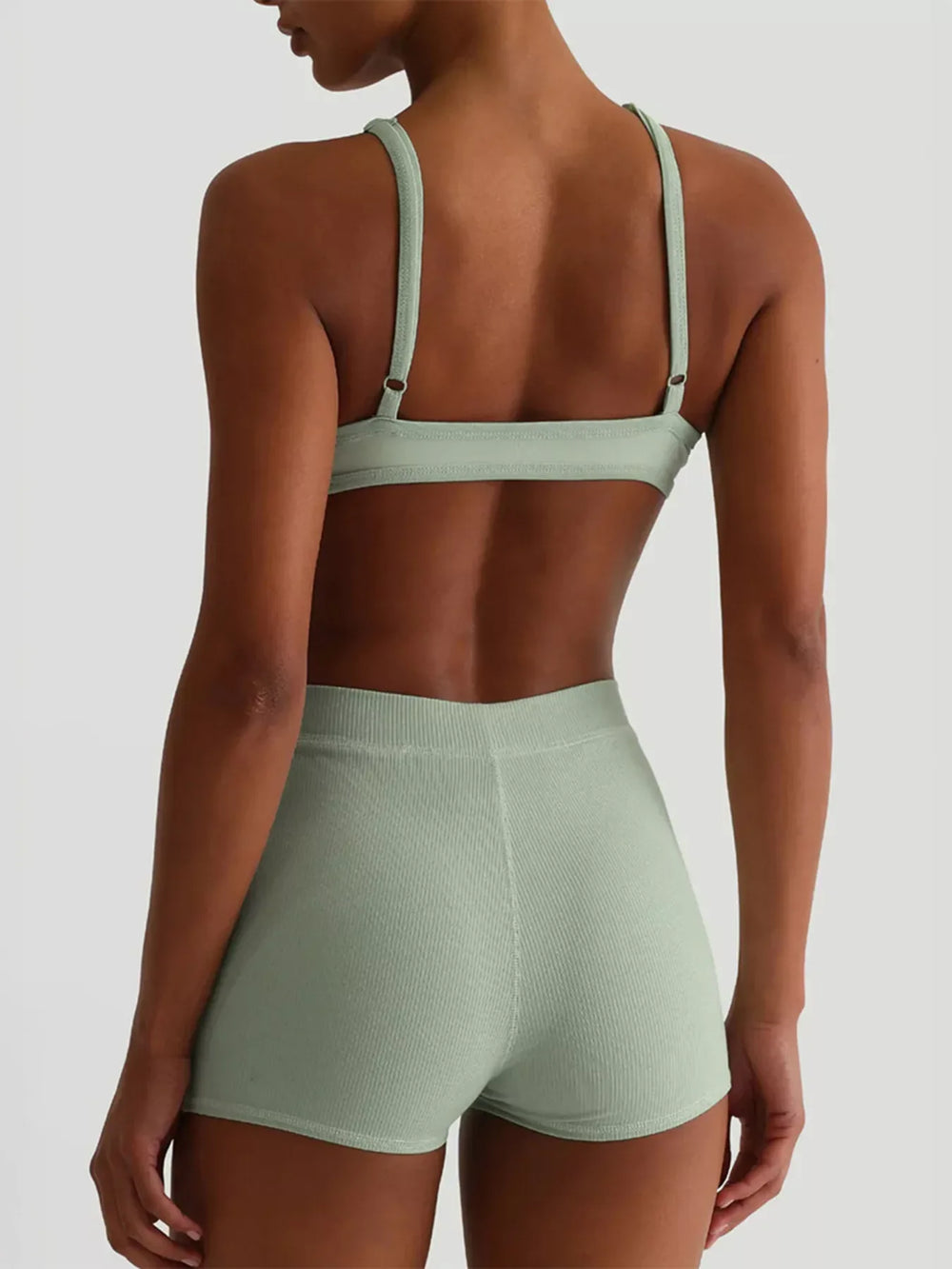 Seamless Bra and High Waist Shorts Active Set - Trendsi - Flyclothing LLC