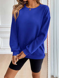 Ivy Lane Round Neck Long Sleeve Sweatshirt - Trendsi - Flyclothing LLC