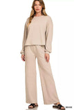Zenana French Rib Pullover and Pants Set - Trendsi - Flyclothing LLC