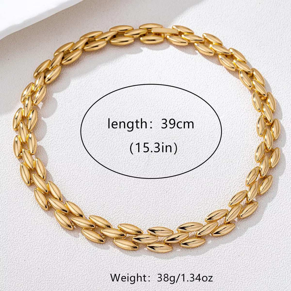 18K Gold-Plated Chunky Necklace - Trendsi - Flyclothing LLC