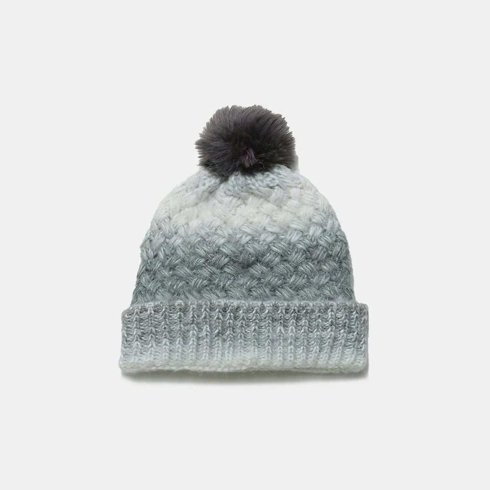 Gradient Knit Hat with Pompom - Trendsi - Flyclothing LLC