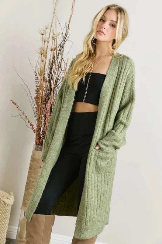 ADORA Super Soft Rib Knit Cardigan - Trendsi - Flyclothing LLC