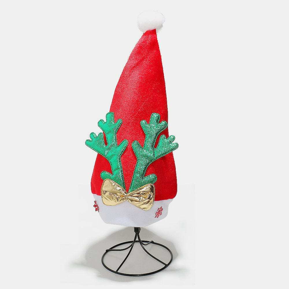 2 Piece Antler Christmas Hat with pompom - Trendsi - Flyclothing LLC