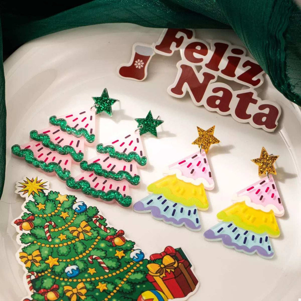 Christmas Tree Dangle Earrings - Trendsi - Flyclothing LLC