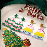 Christmas Tree Dangle Earrings - Trendsi - Flyclothing LLC