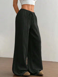 Wide Leg Drawstring Casual Pants - Trendsi - Flyclothing LLC
