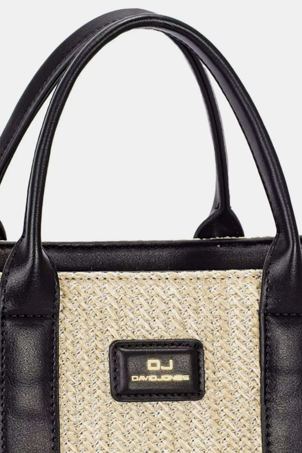 David Jones Square Woven Tote Handbag - Trendsi - Flyclothing LLC