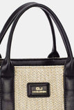David Jones Square Woven Tote Handbag - Trendsi - Flyclothing LLC