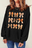 Bow Graphic Round Neck Long Sleeve Sweatshirt - Trendsi - Flyclothing LLC