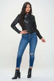 Coalition LA Zip Up Vegan Moto Jacket - Trendsi - Flyclothing LLC