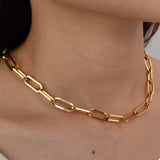 18K Gold-Plated Chain Necklace - Trendsi - Flyclothing LLC