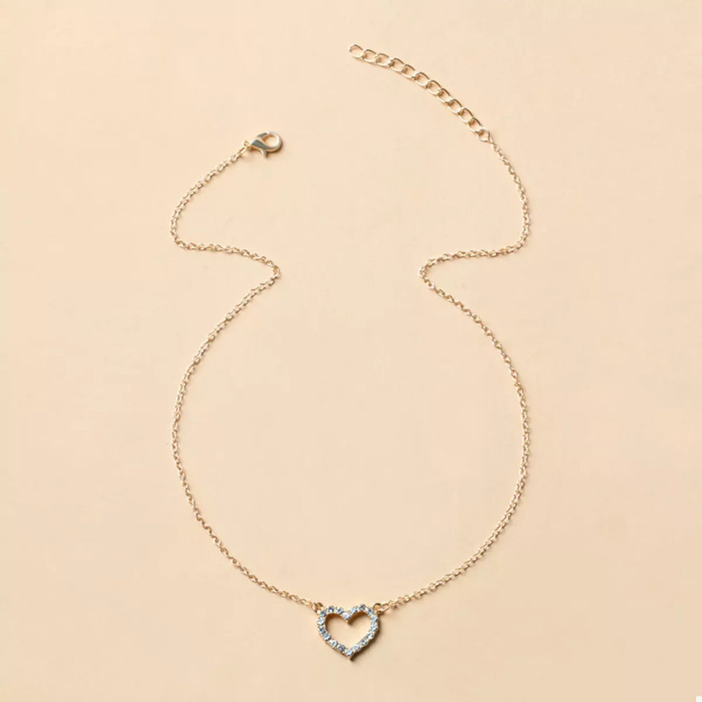 18K Gold-Plated Heart Necklace - Trendsi - Flyclothing LLC