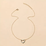 18K Gold-Plated Heart Necklace - Trendsi - Flyclothing LLC